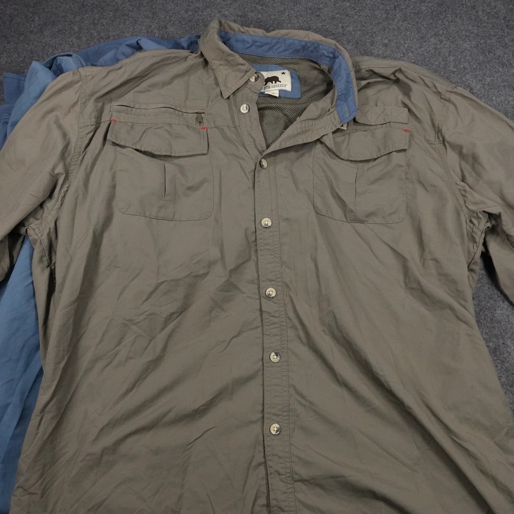 Dakota Grizzly Mens XXL Lot of 3 Nylon Fishing Shirts Blue Grey Long Sleeve PFG - Picture 12 of 12
